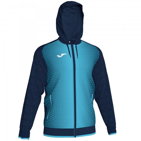JACKET HOODED MARCO CECCHINATO DARK NAVY-TURQUOISE