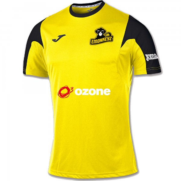 CAMISETA eMONKEYZ AMARILLO-NEGRO M/C