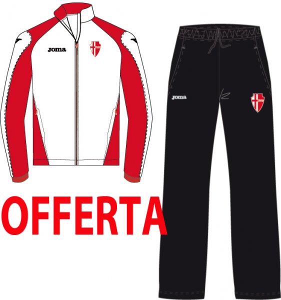 PADOVA WHITE-BLACK MICROFIBER TRACKSUIT