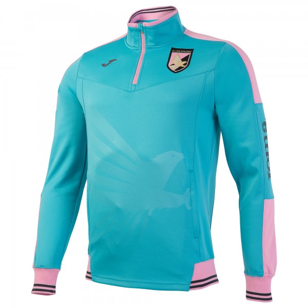 TRAINING SWEATSHIRT PALERMO TURQUOISE HALF ZIPPER