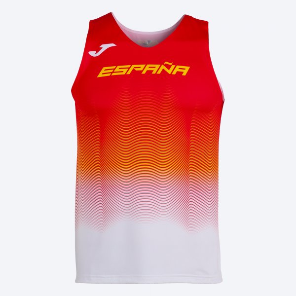 RFEA T-SHIRT WHITE-RED SLEEVELESS