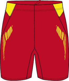 R.F.E.A. COMPETITION ELASTIC SHORT RED