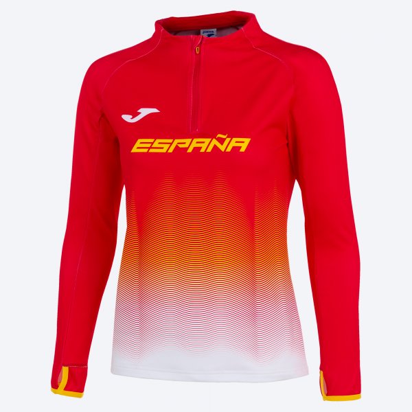 RFEA SWEATSHIRT RED HALF ZIP WOMAN