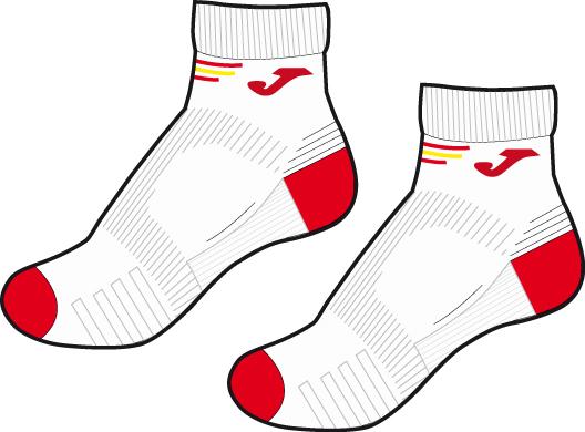 R.F.E.A. SOCKS WHITE-RED