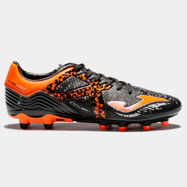 SUPER COPA 931 BLACK-ORANGE FIRM GROUND