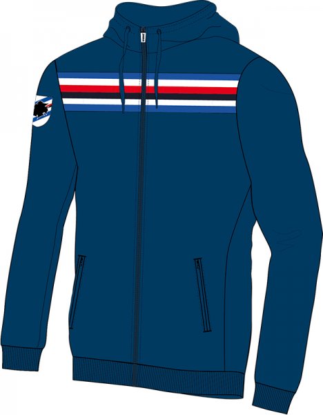 SWEATSHIRT HOODED SAMPDORIA NAVY SHOP