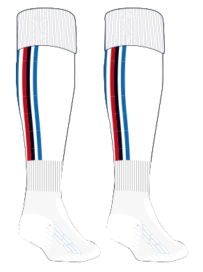 1ST SOCKS SAMPDORIA WHITE
