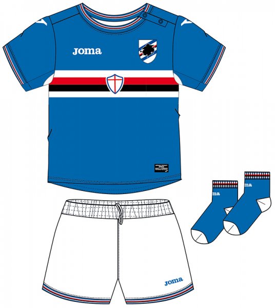HOME MINIKIT SAMPDORIA BLUE S/S