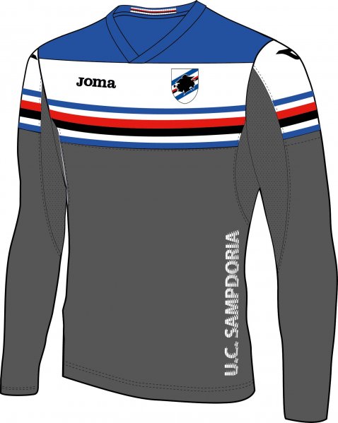 TRAINING T-SHIRT SAMPDORIA GREY L/S