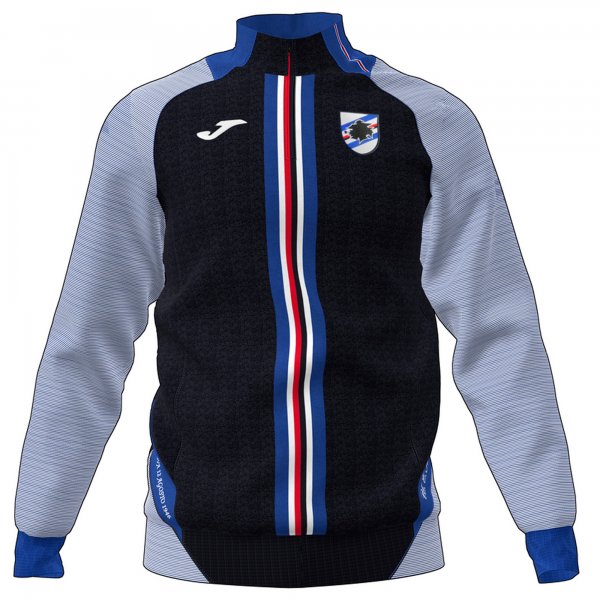 TRAINING SWEATSHIRT HALF ZIP SAMPDORIA BLACK