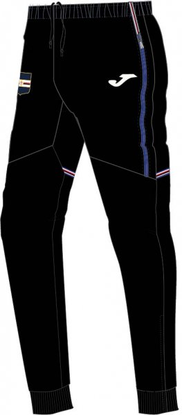 TRAVEL LONG PANTS SAMPDORIA BLACK cotton