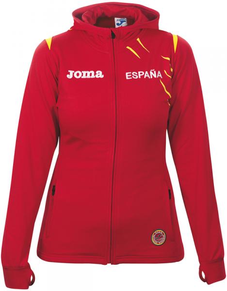 R.F.E.A. WOMEN RED-YELLOW SWEATSHIRT WITH ZIP