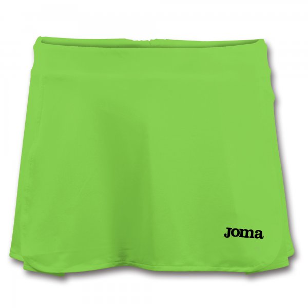 OPEN GREEN FLUOR TENNIS SKIRT 