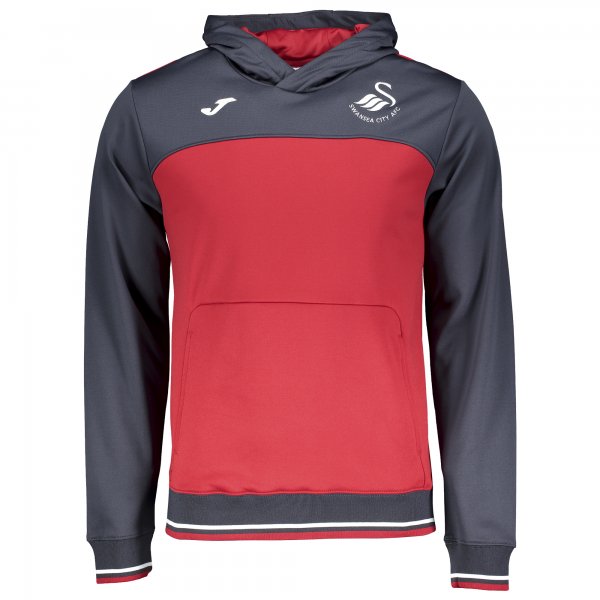 TRAINING HOODIE SWANSEA RED-GREY R.