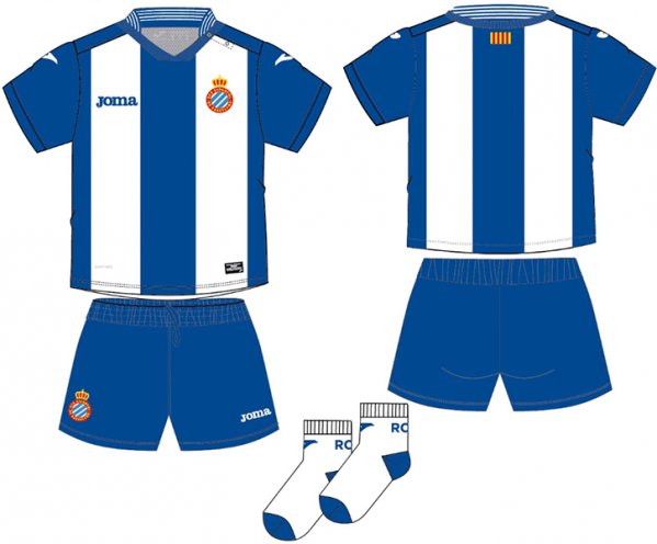 HOME MINIKIT  SPANYOL BLUE-WHITE S/S