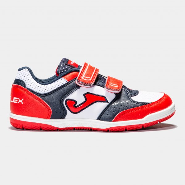TOP FLEX JR 820 WHITE-RED VELCRO INDOOR