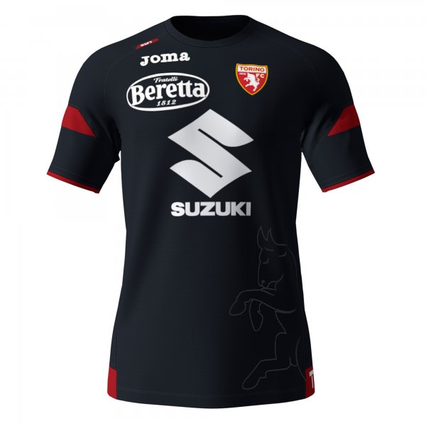 TRAINING T-SHIRT TORINO BLACK S/S  WITH LOGO