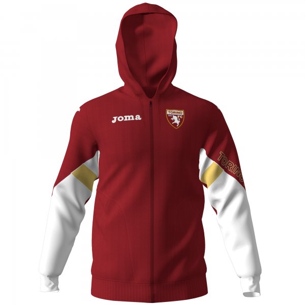 TRAINING SWEATSHIRT HOODED ZIPPER TORINO BURGUNDY