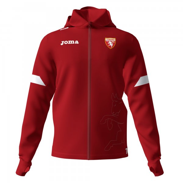 TRAINING HOODIED SWEATSHIRT ZIPPER TORINO BURGUNDY