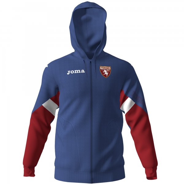 TRAINING SWEATSHIRT HOODED ZIPPER TORINO BLUE
