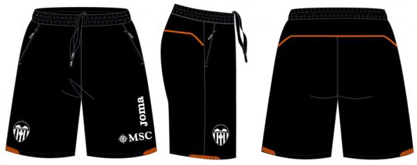 VALENCIA TRAINING SHORT BLACK WITH POCKETS