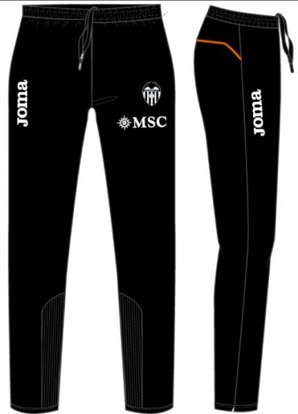 VALENCIA TRAINING LONG PANTS BLACK WITHOUT POCKETS