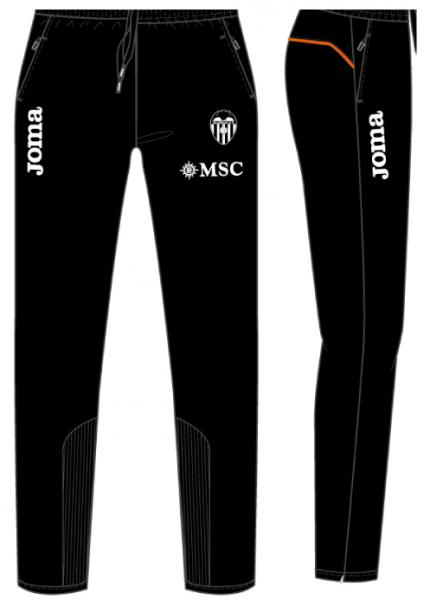 VALENCIA TRAINING LONG PANTS BLACK WITH POCKETS