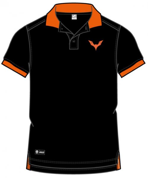 VALENCIA  BLACK-ORANGE S/S POLO