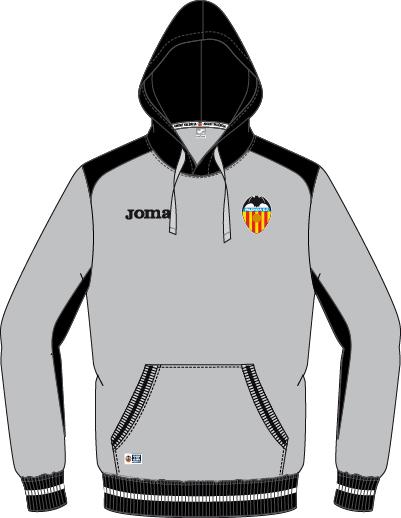 VALENCIA SWEATSHIRT GREY WITH HOOD