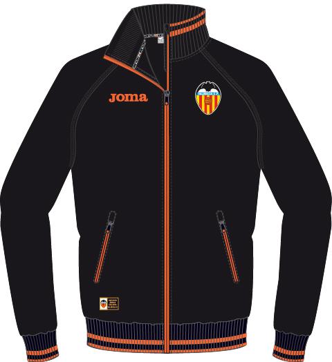 VALENCIA SWEATSHIRT BLACK-ORANGE WITH ZIPPER