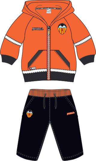 VALENCIA BABY TRACKSUIT ORANGE-BLACK