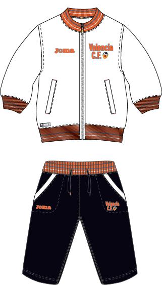 VALENCIA BABY TRACKSUIT WHITE-BLACK