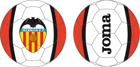 VALENCIA SOCCER BALL WHITE-ORANGE