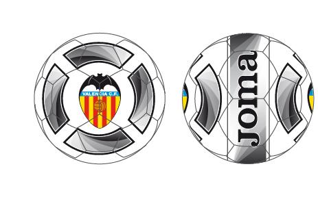 VALENCIA MINI SOCCER BALL WHITE-ORANGE-SILVER